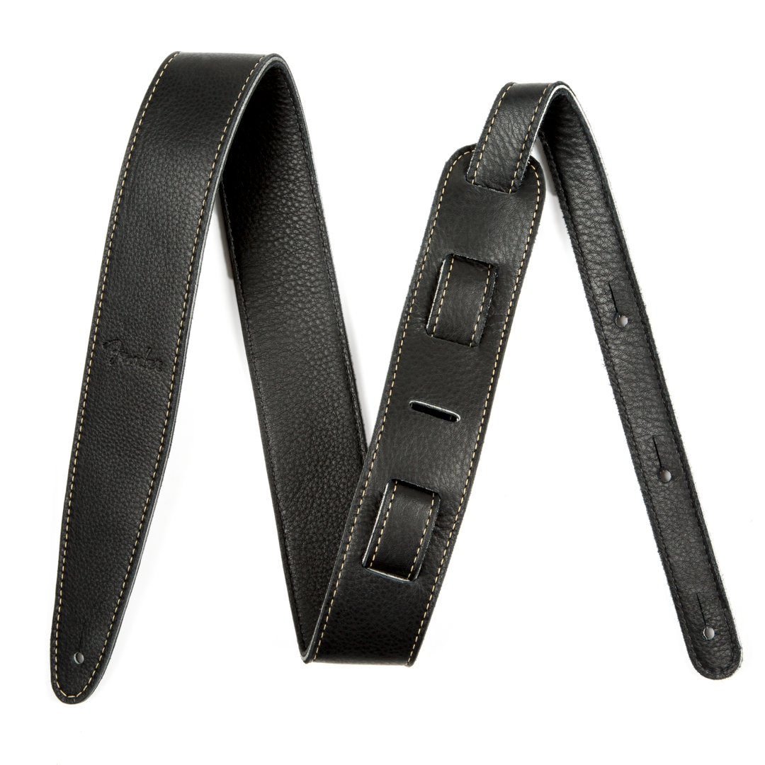 Fender Artisan Crafted Leather Strap, 2" Black