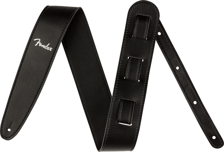 Fender Vegan 2.5" Leather Strap, Black