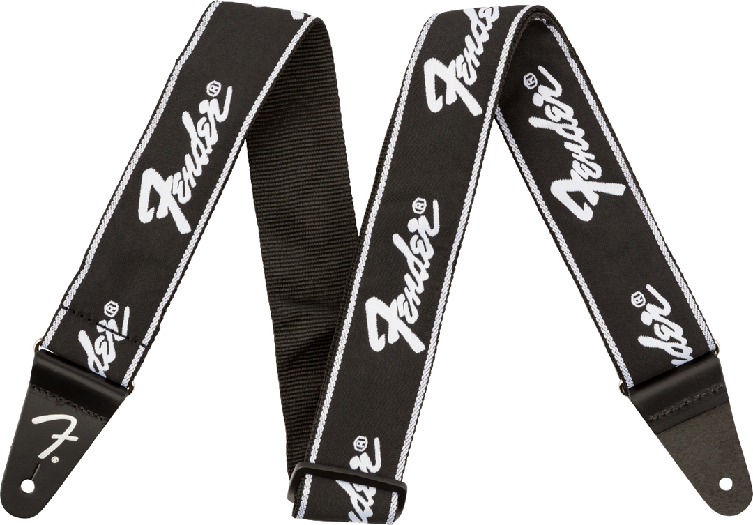 Fender Running Logo Strap, Black