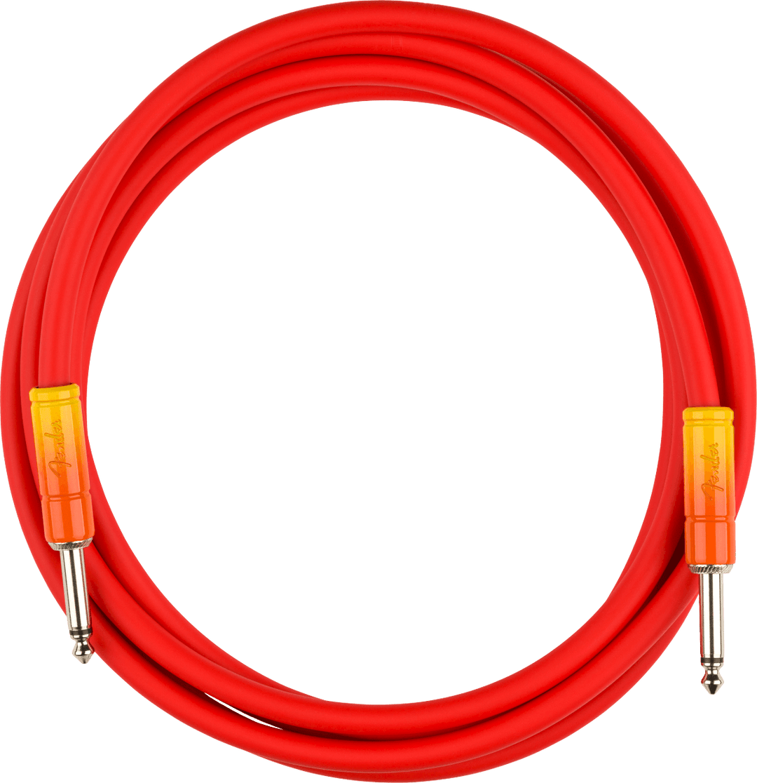 Fender 10' Ombre Cable, Tequila Sunrise - A Strings