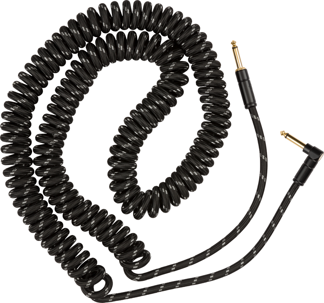 Fender Deluxe Coil Cable, 30, Black Tweed