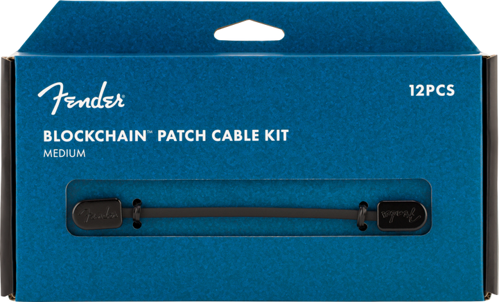 Fender Blockchain Patch Cable Kit, Black, Medium