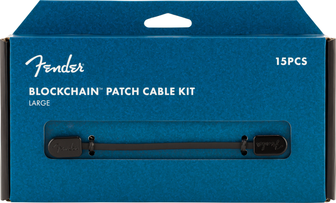 Fender Blockchain Patch Cable Kit, Black, Large