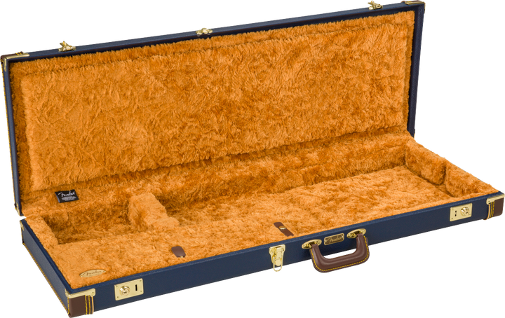 Estuche de madera Fender Classic Series para guitarra Strat/Tele, azul marino