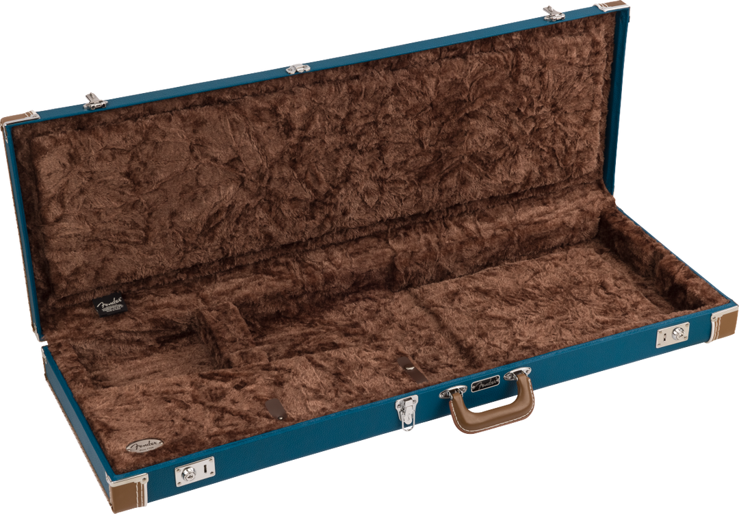 Estuche de madera Fender Classic Series para guitarra Strat/Tele, azul Lake Placid
