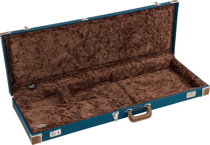 Estuche de madera Fender Classic Series para guitarra Strat/Tele, azul Lake Placid