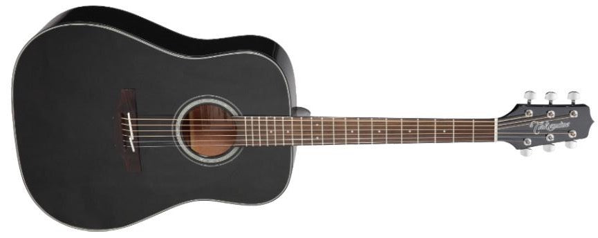 Takamine GD30-BLK Dreadnought, Solid Spruce Top, Mahogany Back, Black