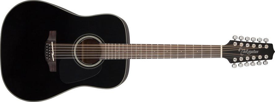 Takamine GD30-12-BLK 12-String, Dreadnought, Solid Spruce Top, Mahogany Back, Black