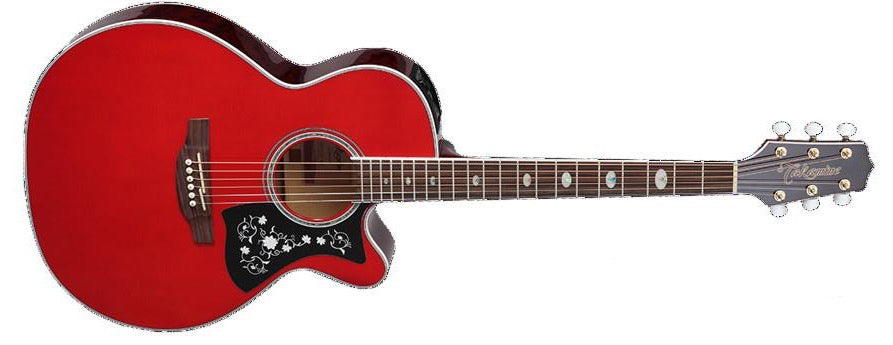 Takamine GN75CE-WR NEX, Solid Spruce Top, Quilted Maple Back w/ TK-40D Pickup, Wine Red
