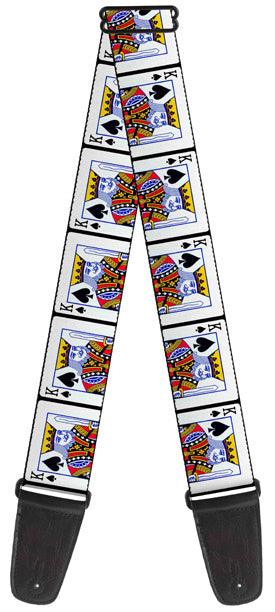 Buckle Down King of Spades Guitar Strap - A Strings
