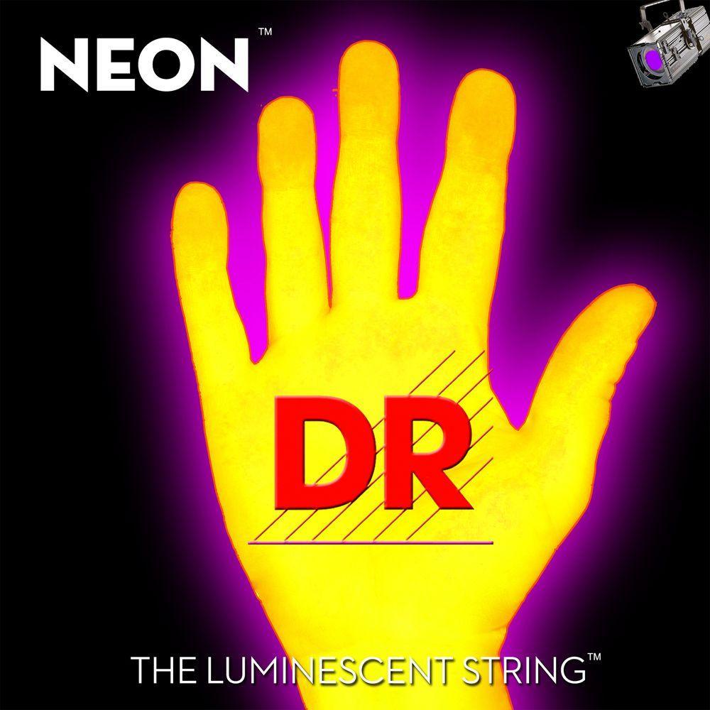 DR Neon Electric String Set, Yellow, .010-.046 - A Strings