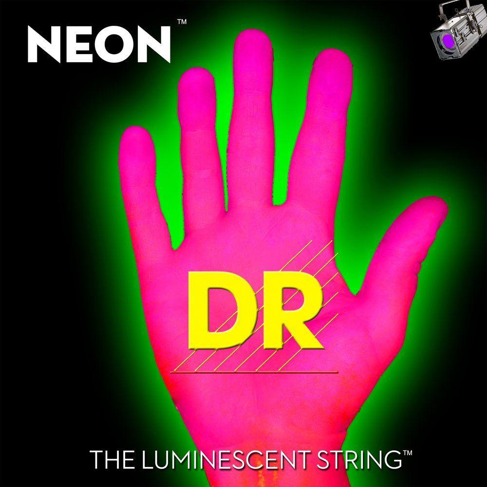 DR Neon Electric String Set, Pink, .009-.042 - A Strings
