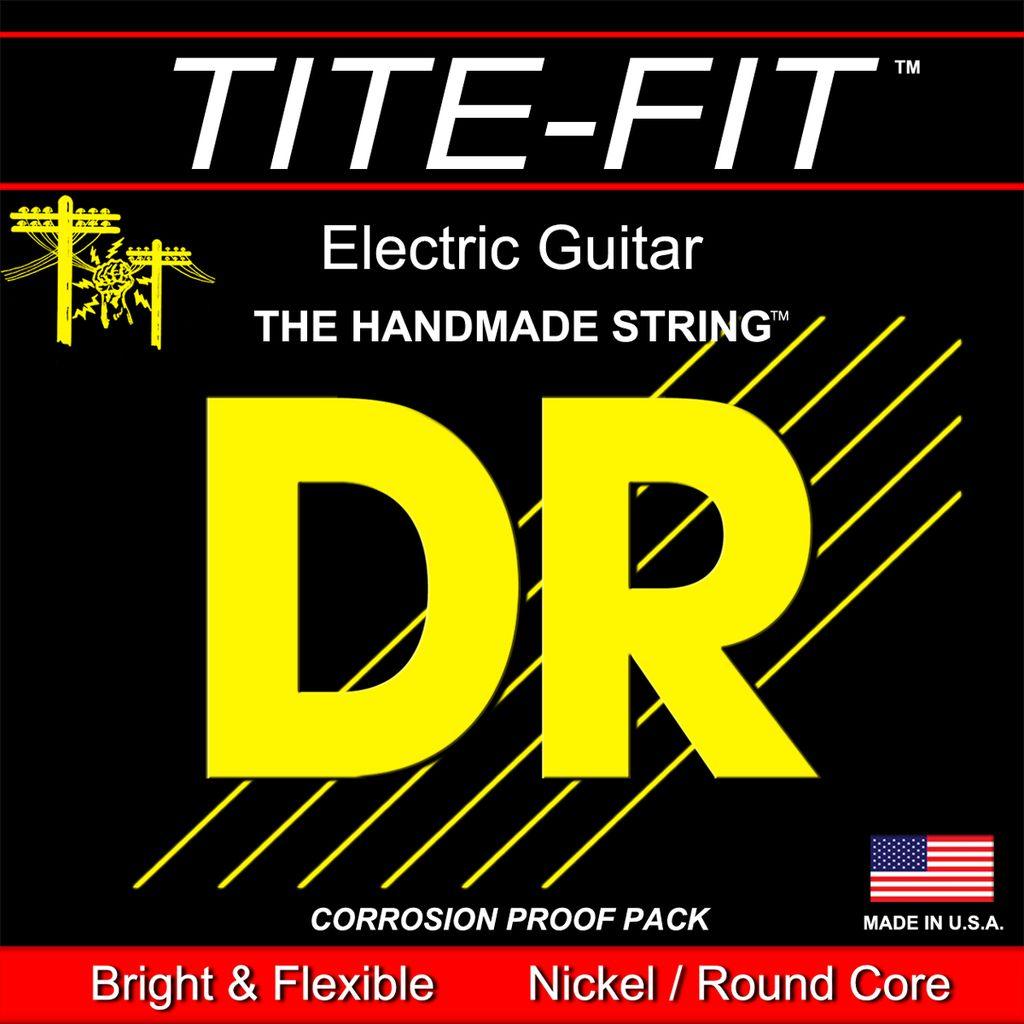 DR Tite Fit Electric String Set, Round Core, .008-.038 - A Strings