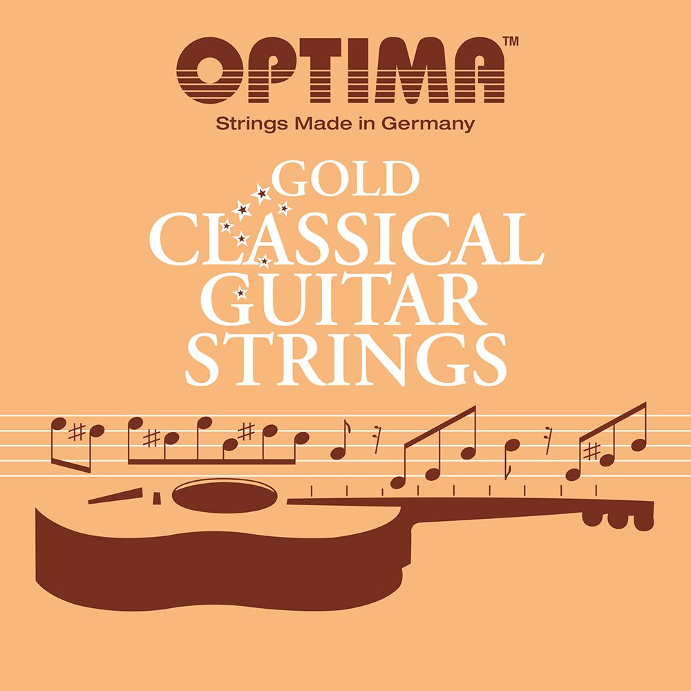 Optima Bow String Optima Gold Classical String Set, Plain G – A Strings