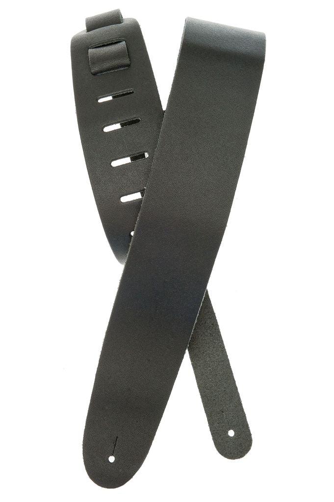 D'Addario Basic Classic Leather Guitar Strap - Black - A Strings