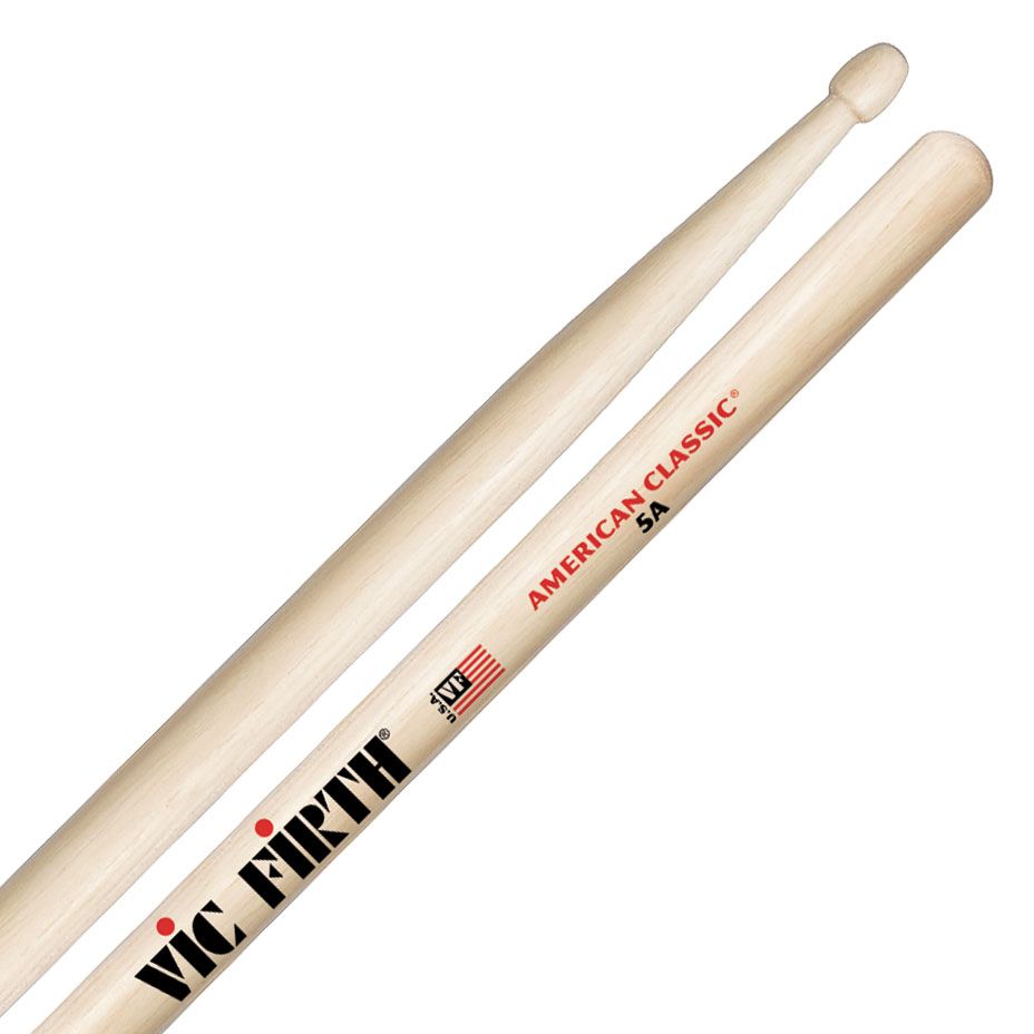 Vic Firth American Classic Hickory Drumstick, Wood Tip, 5A