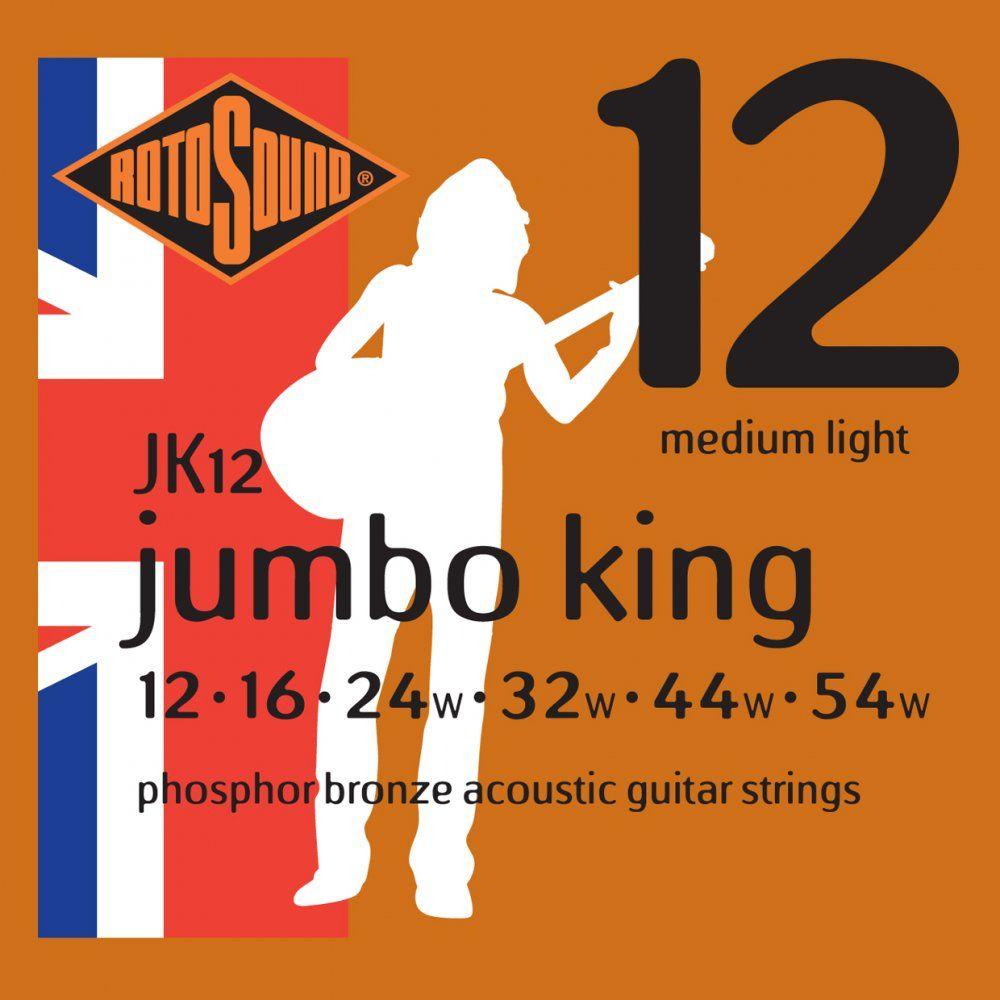 Rotosound Jumbo King Acoustic Guitar String Set, .012-.054