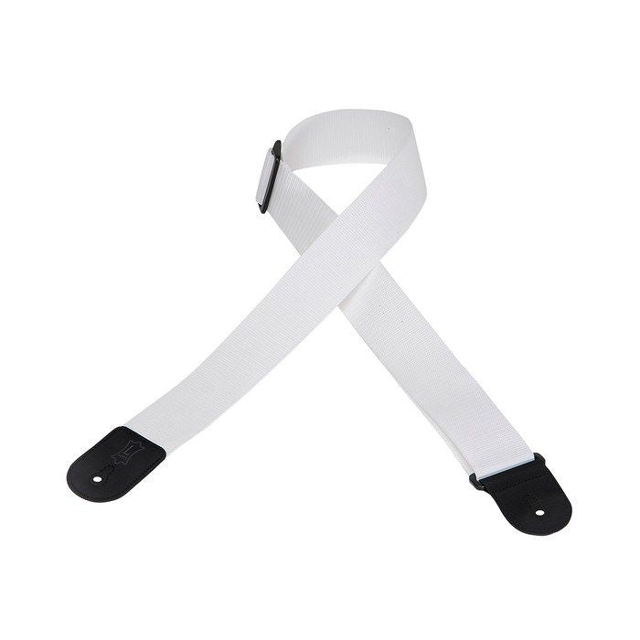 Levy's 2" Polypropylene Guitar Strap w/Poly Ends - White