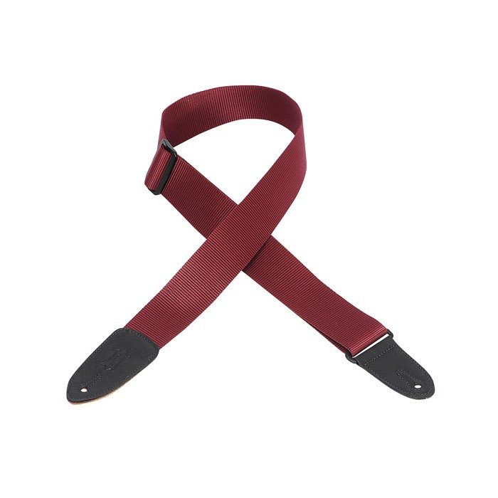 Levy's 2.5" Leather Guitar Strap - Burgundy