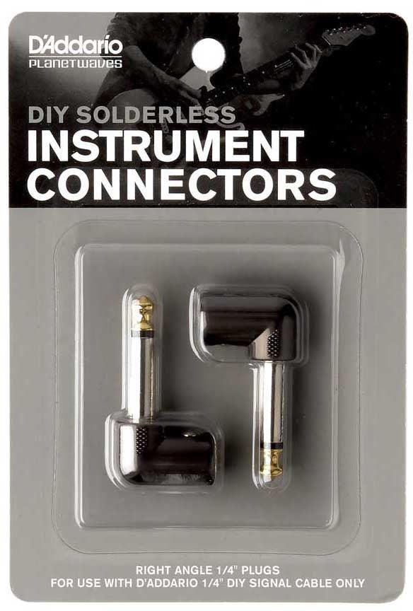 D'Addario Cable Station 1/4" Plug Right Angled (2-Pack) - A Strings