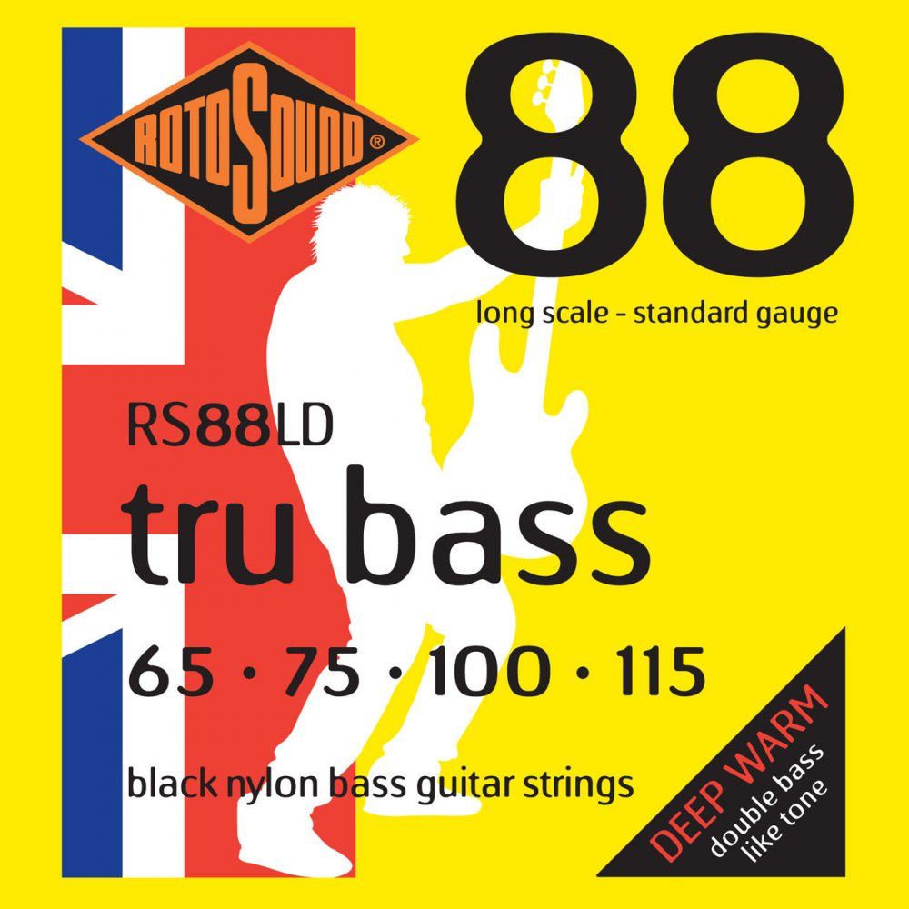 Rotosound Tru Bass Guitar String Set, Nylon Tapewound, .065-.115