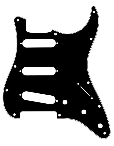 Fender Pickguard, Strat, 11 Hole, 3-Ply B/W/B