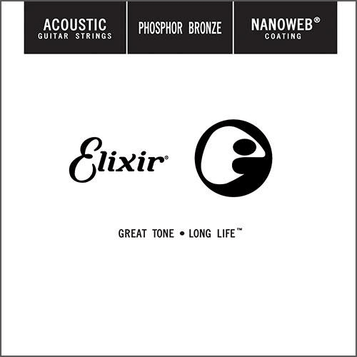 Elixir Nanoweb Coated Single String, Phosphor Bronze, .047 - A Strings