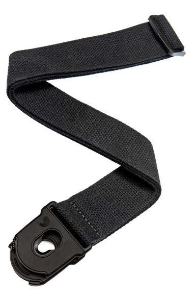 D'Addario Planet Lock Cotton Guitar Strap - Black - A Strings