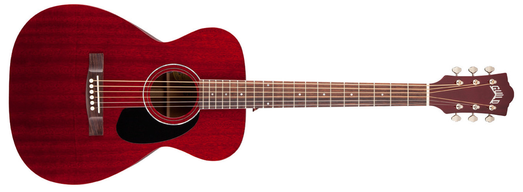 Guild M-120-E Electro-Acoustic Concert Guitar, All Solid Mahogany, Cherry Red