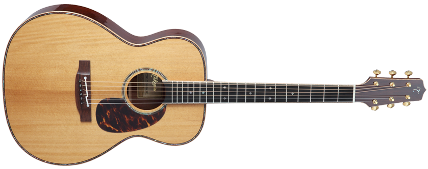 Takamine EF75M-TT OM Guitar, All Solid, Thermal Spruce Top, Madagascar Rosewood Back w/TLD-2 Pickup