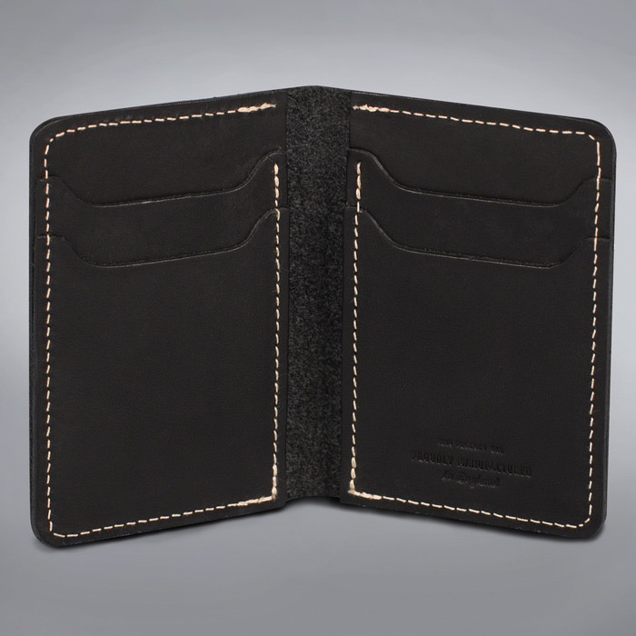MARSHAL Portamonete In Vera Pelle Nero Y062 – Compatto Con Chiusura A Bottone E Scomparto Con Cerniera