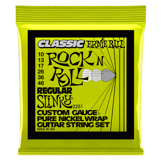 Ernie Ball Classic Rock n Roll Electric Guitar String Set Pure