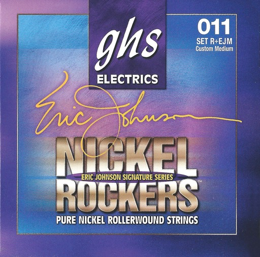 GHS Nickel Rockers Eric Johnson Electric Guitar String Set, Pure Nickel, REJM .011-.052