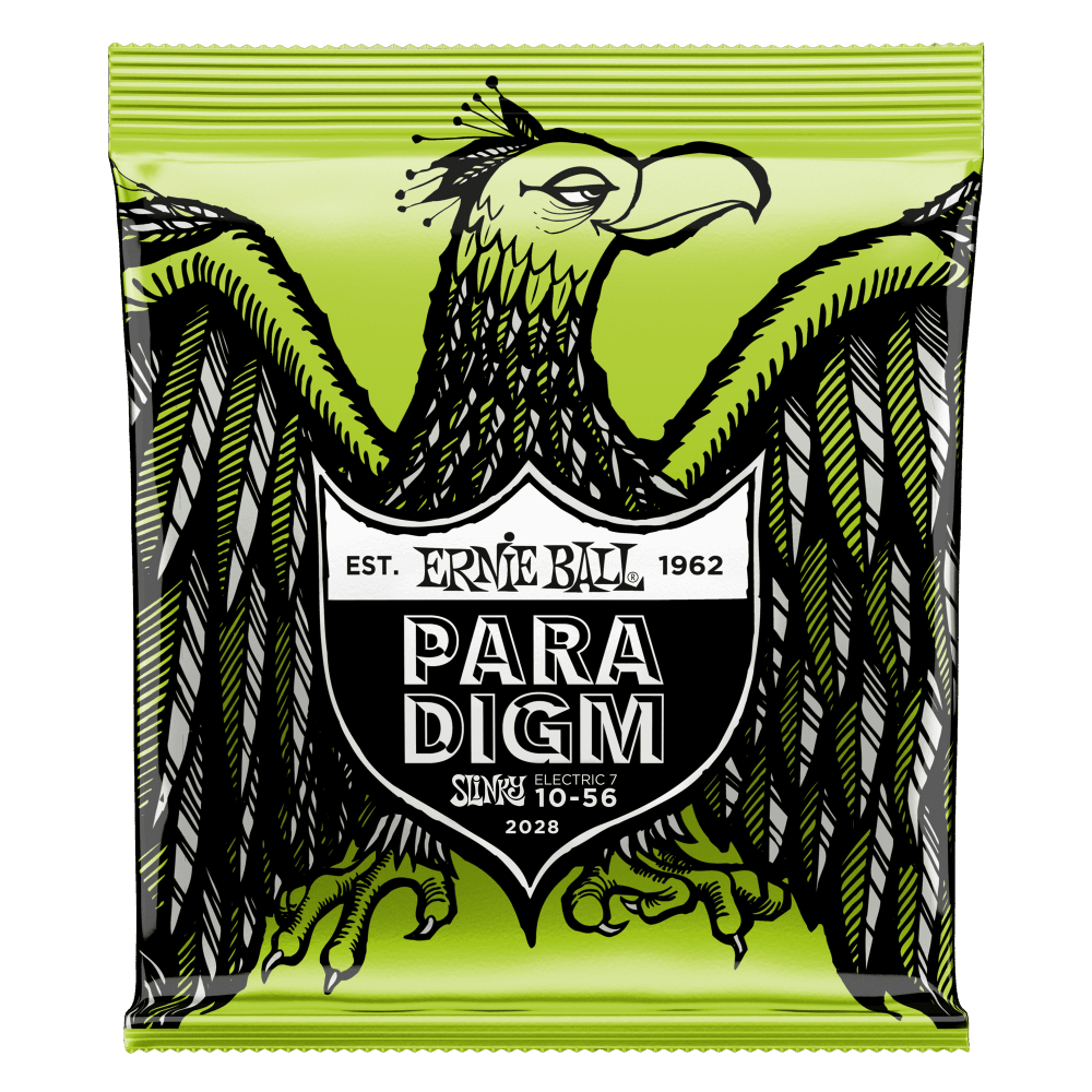 Ernie Ball Paradigm Slinky Coated 7-String Electric Guitar Set, .010-.056 - A Strings