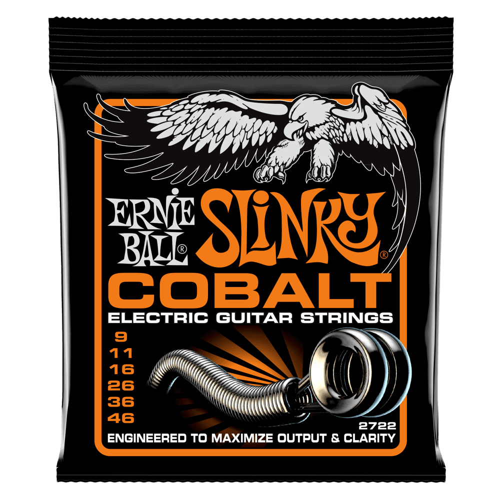 Ernie Ball Cobalt Electric Guitar String Set, Hybrid Slinky .009-.046 - A Strings