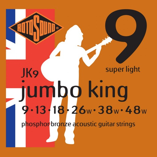 Rotosound Jumbo King Acoustic Guitar String Set, .009-.048
