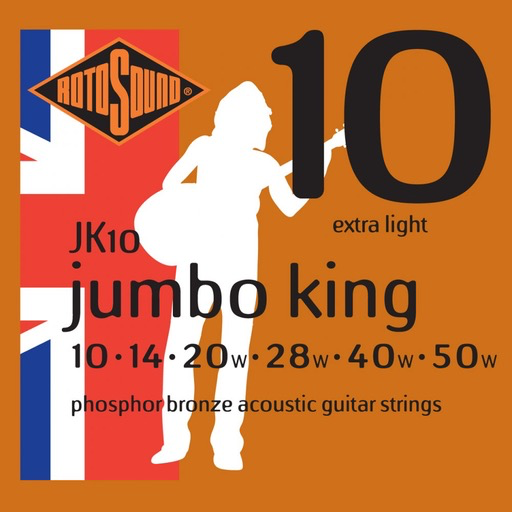 Rotosound Jumbo King Acoustic Guitar String Set, .010-.050