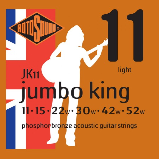 Rotosound Jumbo King Acoustic Guitar String Set, .011-.052
