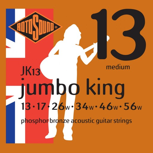 Rotosound Jumbo King Acoustic Guitar String Set, .013-.056