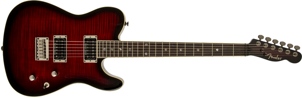 Fender Special Edition Custom Telecaster Flame Maple Top, Black Cherry Burst, HH