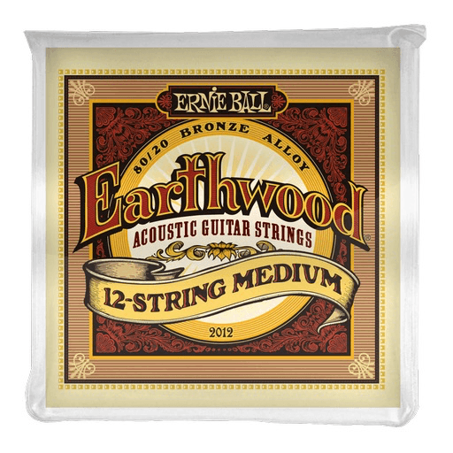 Ernie Ball Earthwood 12-String Guitar String Set, 80/20 Bronze, Medium .011-.052 - A Strings