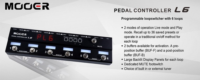 mooer pedal controller l6 Mooer PL-6 Switching System Pedal Controller – A Strings