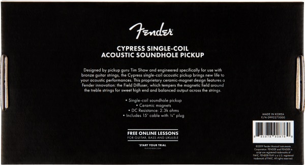 Fender Cypress Acoustic Guitar Soundhole Pickup