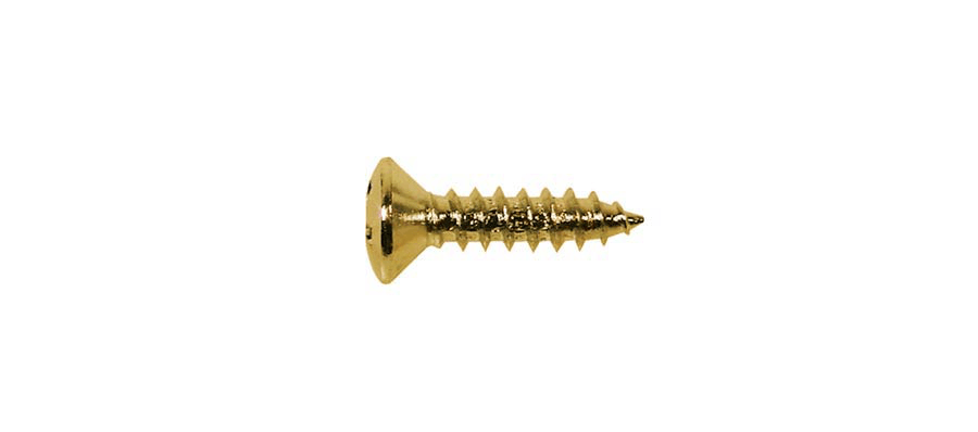 Boston Pickguard Screws, 3x12mm, 12pcs, Gold - A Strings
