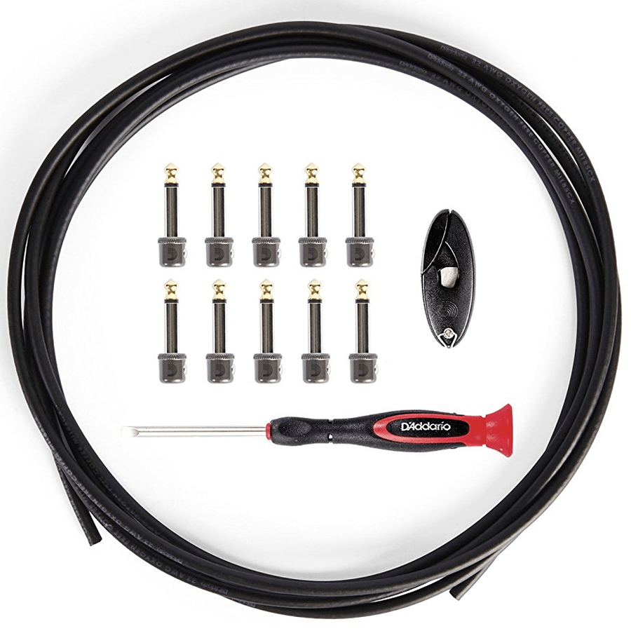 D'Addario DIY Solderless Cable Kit with Mini Plugs - A Strings
