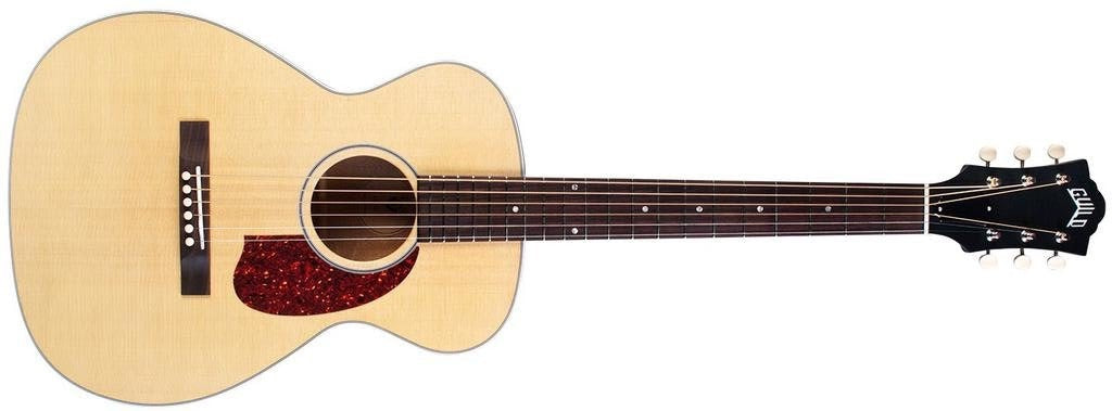Guild M-40-E Troubadour Electro-Acoustic Parlour Guitar, All Solid, Sitka Spruce Top, African Mahogany Back, Natural