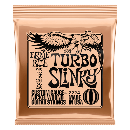 Ernie Ball Slinky Electric Guitar String Set, Turbo Slinky .0095-.046 - A Strings