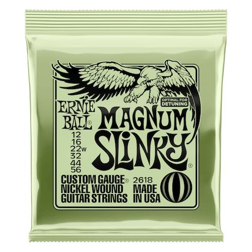 Ernie Ball Slinky Electric Guitar String Set, Magnum Slinky .012-.056 (Wound 3rd) - A Strings