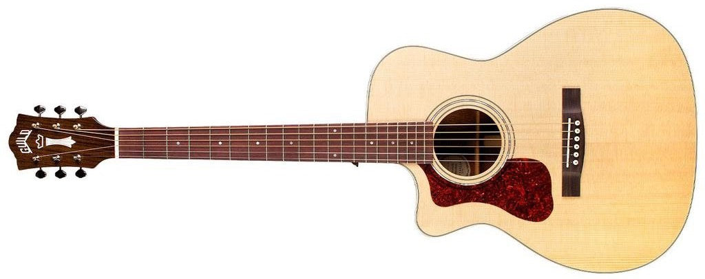 Guild OM-140CE Left Handed, Electro-Acoustic, All Solid, Sitka Spruce Top, Mahogany Back, Natural Gloss