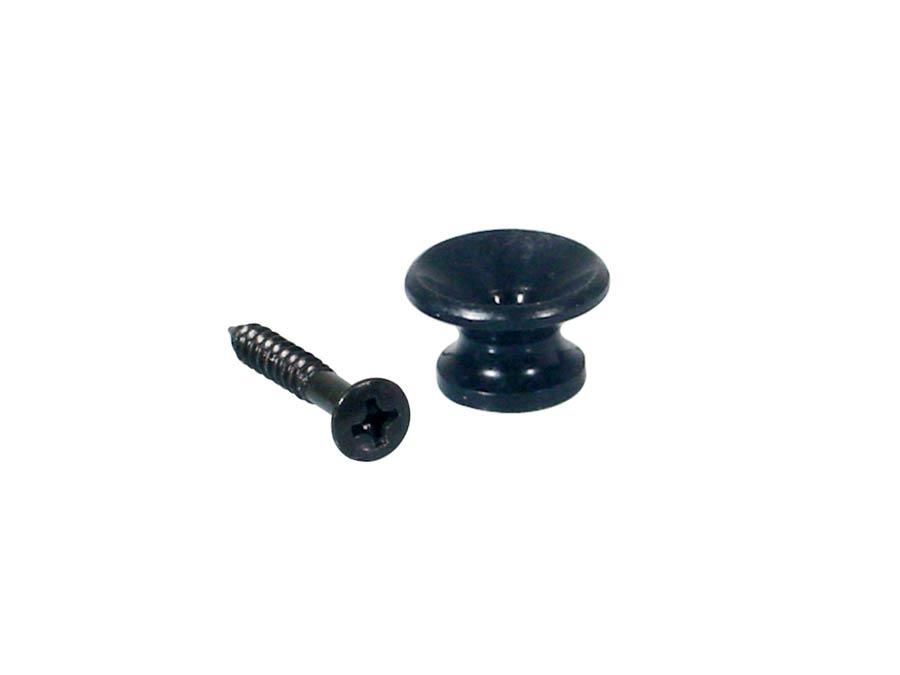 Boston strap buttons pair with screws, black - A Strings